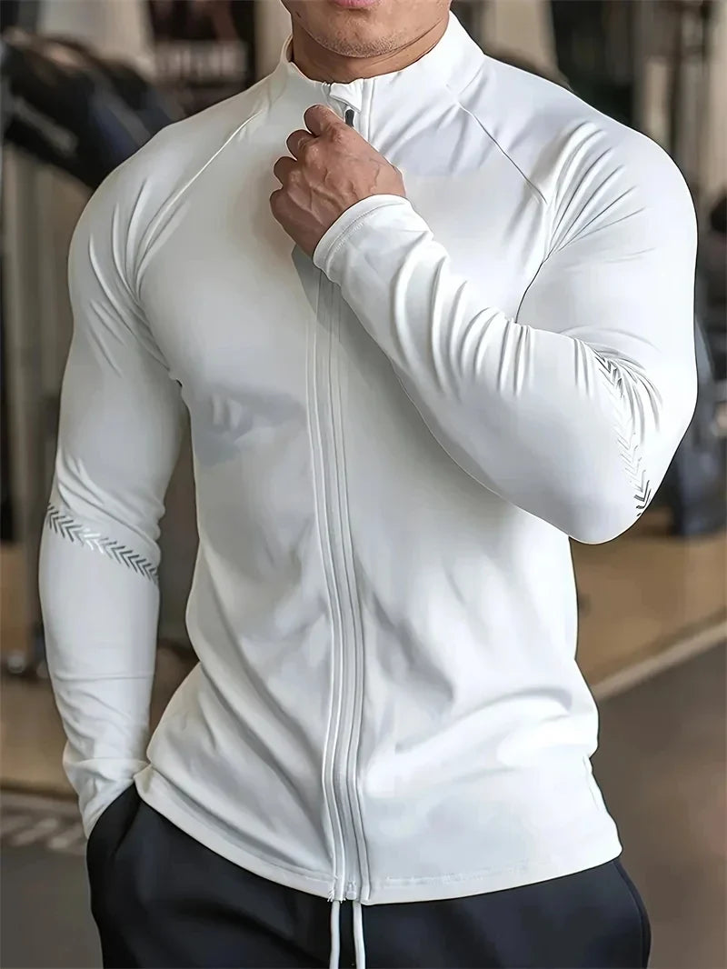 Men's Compression Sports Jacket | Gym Running Clothing & Quick Dry Fitness
