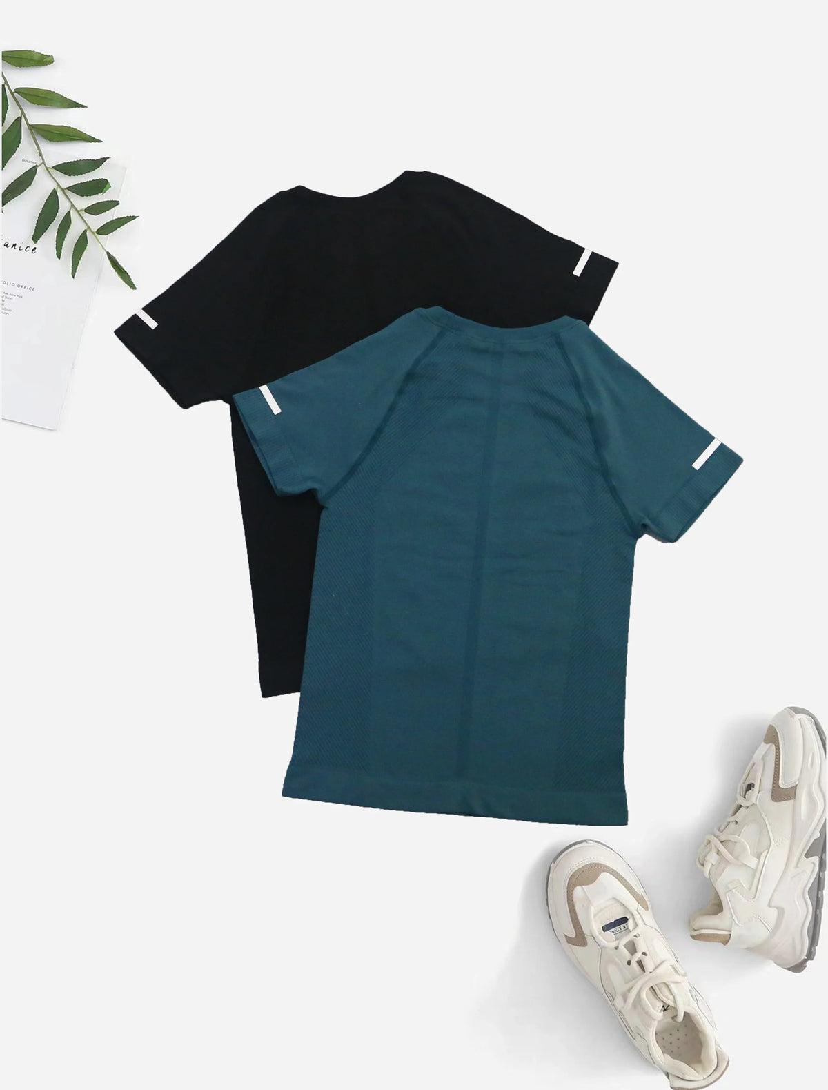 Women Seamless Yoga TShirt Female Fitness 2 Piece Top Workout Gym Training Shirts Athletic Short Sleeve Yoga Letter T-shirts